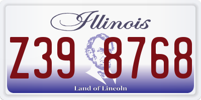 IL license plate Z398768