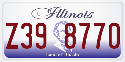 IL license plate Z398770