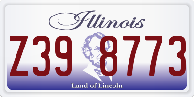 IL license plate Z398773
