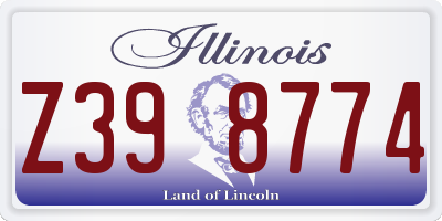 IL license plate Z398774