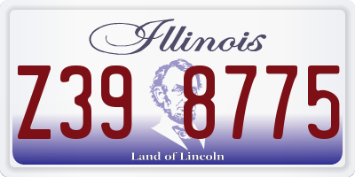IL license plate Z398775