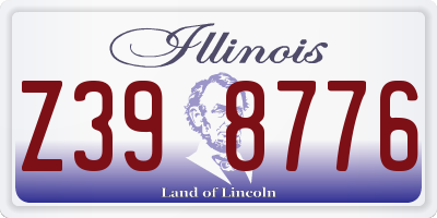 IL license plate Z398776