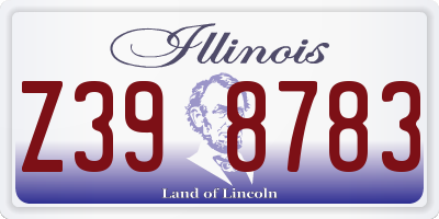 IL license plate Z398783