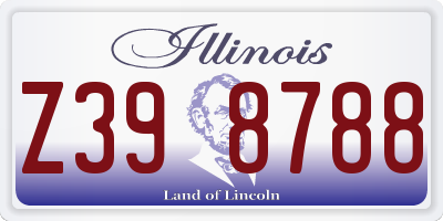IL license plate Z398788
