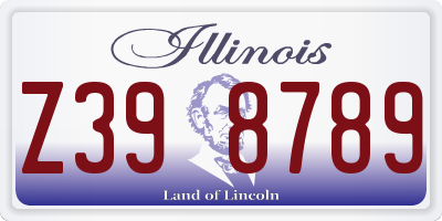 IL license plate Z398789