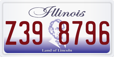 IL license plate Z398796