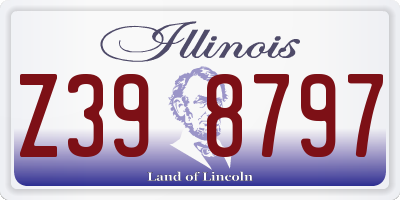 IL license plate Z398797