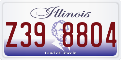 IL license plate Z398804