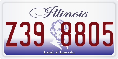 IL license plate Z398805