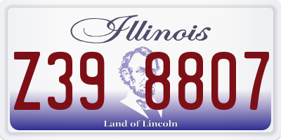 IL license plate Z398807