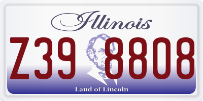 IL license plate Z398808