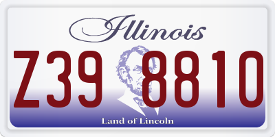 IL license plate Z398810
