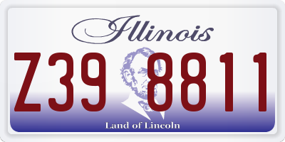 IL license plate Z398811