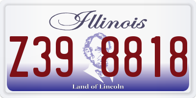 IL license plate Z398818