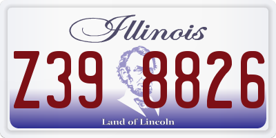 IL license plate Z398826