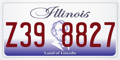 IL license plate Z398827