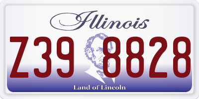 IL license plate Z398828