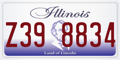 IL license plate Z398834