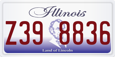 IL license plate Z398836