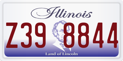 IL license plate Z398844