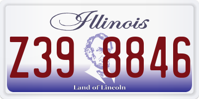 IL license plate Z398846