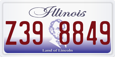 IL license plate Z398849