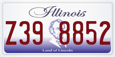 IL license plate Z398852
