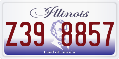 IL license plate Z398857