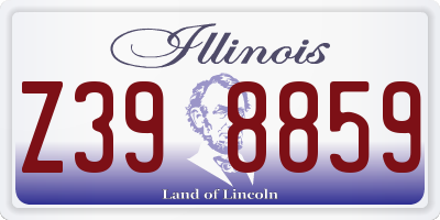 IL license plate Z398859