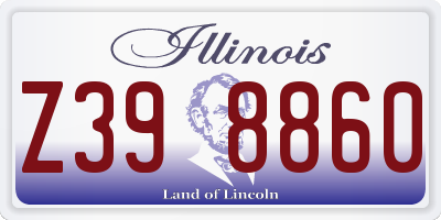 IL license plate Z398860