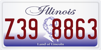 IL license plate Z398863