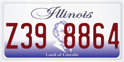 IL license plate Z398864