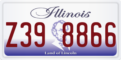 IL license plate Z398866