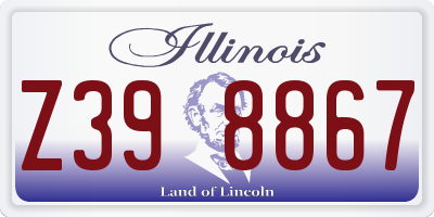 IL license plate Z398867
