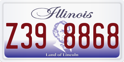 IL license plate Z398868