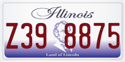 IL license plate Z398875