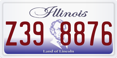 IL license plate Z398876