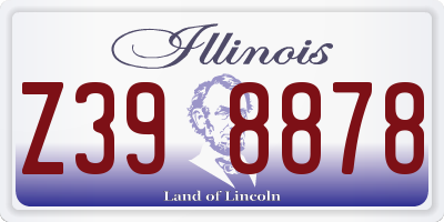 IL license plate Z398878