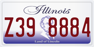 IL license plate Z398884
