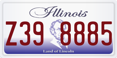 IL license plate Z398885