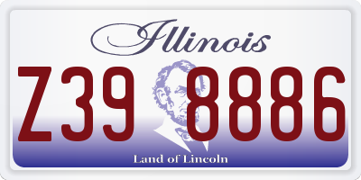 IL license plate Z398886