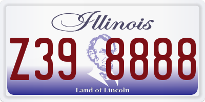 IL license plate Z398888