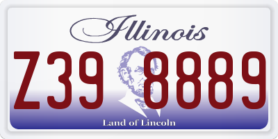 IL license plate Z398889