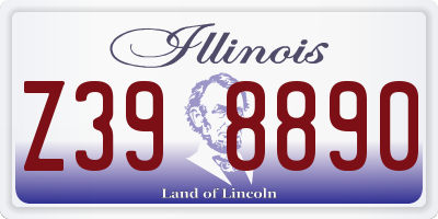 IL license plate Z398890