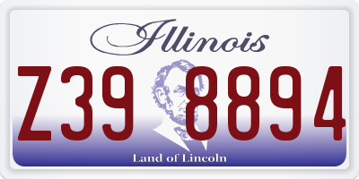 IL license plate Z398894