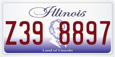 IL license plate Z398897