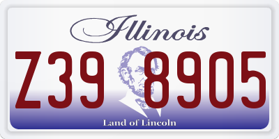 IL license plate Z398905