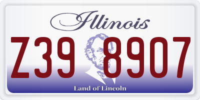 IL license plate Z398907