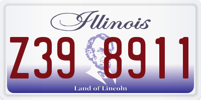 IL license plate Z398911