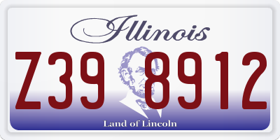 IL license plate Z398912
